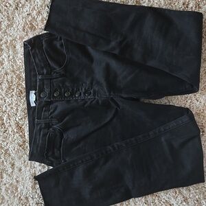 Good American Black Button Fly Denim Pants